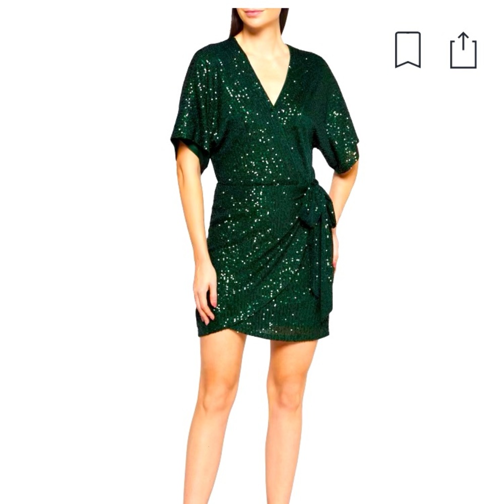 Remington Faux Wrap
Sequin Dress